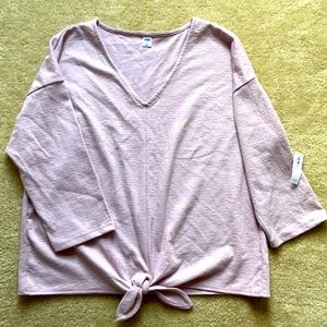 Old Navy blouse with tie front - XL -New with tags